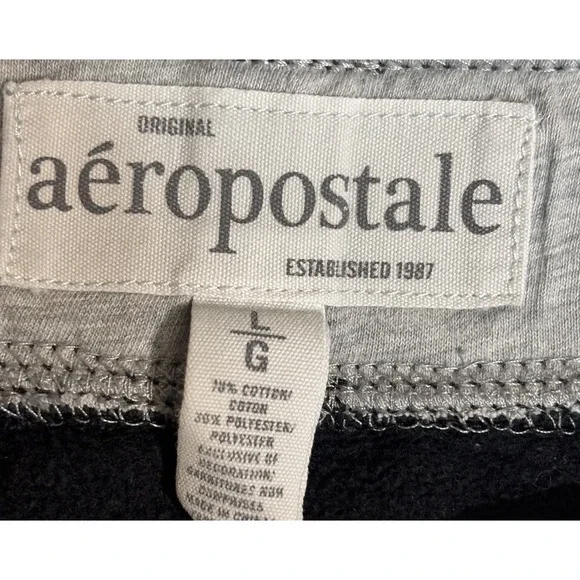 Y2K Aeropostale Lowrise Jogger Sweatpants Women's Large Black Phys Ed 2000s‎ - Picture 7 of 7